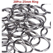 Load image into Gallery viewer, 10/50pcs Polished Silver Blank Keyrings Keychains Split Rings Keyfob Pendant Holder Ring Home DIY Jewelry Accessories
