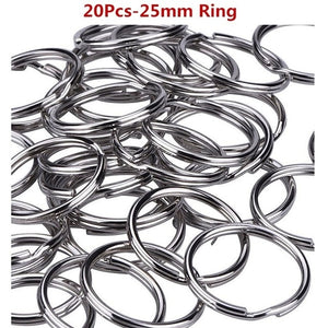 10/50pcs Polished Silver Blank Keyrings Keychains Split Rings Keyfob Pendant Holder Ring Home DIY Jewelry Accessories