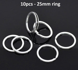 10/50pcs Polished Silver Blank Keyrings Keychains Split Rings Keyfob Pendant Holder Ring Home DIY Jewelry Accessories