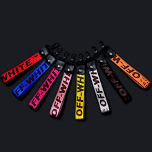 Load image into Gallery viewer, Lateefah Off White Ribbon Keychain Women Phone Case Wallet key chain Key Rings Key Holder Trendy Jewelry Accessories

