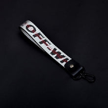Load image into Gallery viewer, Lateefah Off White Ribbon Keychain Women Phone Case Wallet key chain Key Rings Key Holder Trendy Jewelry Accessories
