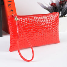 Load image into Gallery viewer, Classic Small Envelope Clutch Bags Women Evening Bag Soft PU Leather Zipper Crocodile Coins Purses Women Business Casual Handbag
