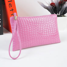 Load image into Gallery viewer, Classic Small Envelope Clutch Bags Women Evening Bag Soft PU Leather Zipper Crocodile Coins Purses Women Business Casual Handbag
