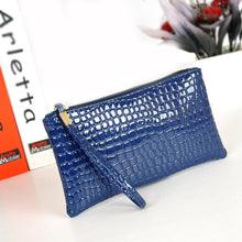 Load image into Gallery viewer, Classic Small Envelope Clutch Bags Women Evening Bag Soft PU Leather Zipper Crocodile Coins Purses Women Business Casual Handbag
