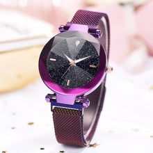 Load image into Gallery viewer, Galaxy Ladies Watch Hot Fashion Starry Sky Convex Glass Quartz Mesh With Magnetic Buckle Ladies Watch reloj mujer часы женские
