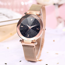 Load image into Gallery viewer, Galaxy Ladies Watch Hot Fashion Starry Sky Convex Glass Quartz Mesh With Magnetic Buckle Ladies Watch reloj mujer часы женские
