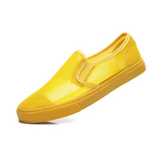 Load image into Gallery viewer, Mesh Breathable Man Shoes 2020 Summer Cool Comfortable Canvas Shoes Men Sneakers Mango Yellow Slip on Loafers 39-44 Gumshoe Male
