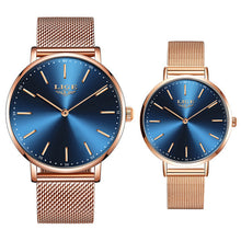 Load image into Gallery viewer, LIGE Couple Watches For Lovers Top Brand Luxury Quartz Clock Waterproof Wristwatch Fashion Casual Ladies Watch Couple Love 2020
