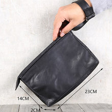 Load image into Gallery viewer, AETOO Leather retro envelope bag, men's portable storage bag, soft hand bag
