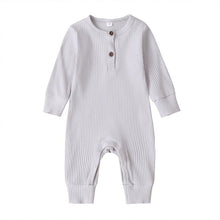 Load image into Gallery viewer, 2020 Baby Spring Autumn Clothing Newborn Infant Baby Boy Girl Cotton Romper Knitted Ribbed Jumpsuit Solid Clothes Warm Outfit
