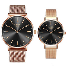 Load image into Gallery viewer, 2020 Couple Watches For Lovers LIGE Top Brand Luxury Quartz Clock Waterproof Wristwatch Fashion Casual Ladies Watch Couple Love
