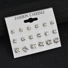 Load image into Gallery viewer, Gold Stud Earring Set 29 Styles Rhinestone imitation Pearl Earrings For Women
