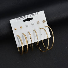 Load image into Gallery viewer, Gold Stud Earring Set 29 Styles Rhinestone imitation Pearl Earrings For Women
