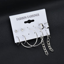 Load image into Gallery viewer, Gold Stud Earring Set 29 Styles Rhinestone imitation Pearl Earrings For Women
