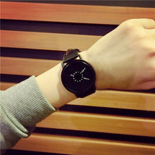 Load image into Gallery viewer, Hot Simple Fashion Korean Lovers Couple Quartz Watch Leather Clock Men Women Wristwatches Personality Student Watches Casua TC21
