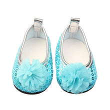 Load image into Gallery viewer, 15 Clolors 7cm Sequins Doll Shoes Cute Flower Star Panda Shoes For 18inch American Doll,1/3 BJD 43cm Baby Girl Dolls Toy Gift
