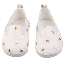 Load image into Gallery viewer, 15 Clolors 7cm Sequins Doll Shoes Cute Flower Star Panda Shoes For 18inch American Doll,1/3 BJD 43cm Baby Girl Dolls Toy Gift
