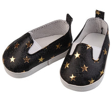 Load image into Gallery viewer, 15 Clolors 7cm Sequins Doll Shoes Cute Flower Star Panda Shoes For 18inch American Doll,1/3 BJD 43cm Baby Girl Dolls Toy Gift

