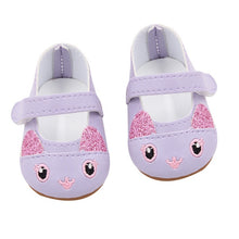 Load image into Gallery viewer, 15 Clolors 7cm Sequins Doll Shoes Cute Flower Star Panda Shoes For 18inch American Doll,1/3 BJD 43cm Baby Girl Dolls Toy Gift

