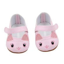 Load image into Gallery viewer, 15 Clolors 7cm Sequins Doll Shoes Cute Flower Star Panda Shoes For 18inch American Doll,1/3 BJD 43cm Baby Girl Dolls Toy Gift
