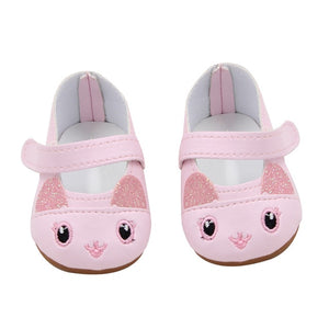 15 Clolors 7cm Sequins Doll Shoes Cute Flower Star Panda Shoes For 18inch American Doll,1/3 BJD 43cm Baby Girl Dolls Toy Gift