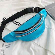 Load image into Gallery viewer, Brivilas holographic waist bags women banana pink fanny pack female belt bag black geometric waist packs laser chest phone pouch
