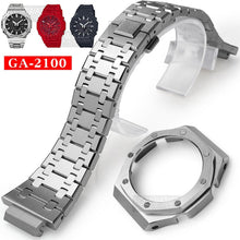 Load image into Gallery viewer, For GA2100 Watch Band Strap Bezel/Case 316L Stainless Steel Metal Steel Belt With Tools Wholesale Watchband GA-2100 GA2110
