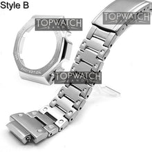 Load image into Gallery viewer, For GA2100 Watch Band Strap Bezel/Case 316L Stainless Steel Metal Steel Belt With Tools Wholesale Watchband GA-2100 GA2110
