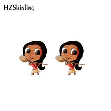 Load image into Gallery viewer, 2019 New Princess Acrylic Earring Funny Shrink Dinks Earring Epoxy Cute Girl Stud Earrings
