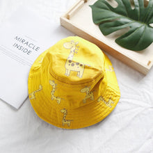 Load image into Gallery viewer, Cartoon Giraffe Baby Hat Bucket Cap Summer Kids Baby Girl Boy Hat Casual Children Sun Hat Cotton Girls Hat Panama Caps
