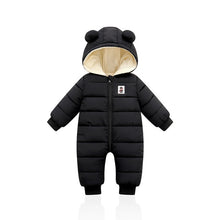 Load image into Gallery viewer, LZH 2020 Autumn Winter Infant Baby Clothing New Baby Boys Thick Down Cotton Jumpsuit Girls Long-sleeved Hooded Romper 3-12 Month
