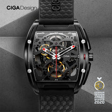 Load image into Gallery viewer, CIGA DESIGN Z Series DLC Titanium Automatic Mecthanical Watch Silicone Strap Fashion Timepiece Mens Wristwatch
