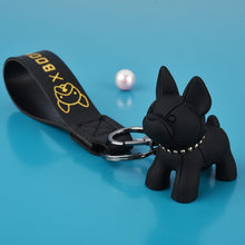 Load image into Gallery viewer, Fashion Punk French Bulldog Keychain PU Leather Dog Keychains for Women Bag Pendant Jewelry Trinket Men's Car Key Ring Key Chain

