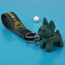 Load image into Gallery viewer, Fashion Punk French Bulldog Keychain PU Leather Dog Keychains for Women Bag Pendant Jewelry Trinket Men's Car Key Ring Key Chain
