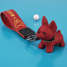 Load image into Gallery viewer, Fashion Punk French Bulldog Keychain PU Leather Dog Keychains for Women Bag Pendant Jewelry Trinket Men's Car Key Ring Key Chain

