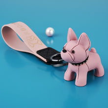 Load image into Gallery viewer, Fashion Punk French Bulldog Keychain PU Leather Dog Keychains for Women Bag Pendant Jewelry Trinket Men's Car Key Ring Key Chain
