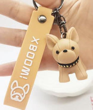 Load image into Gallery viewer, Fashion Punk French Bulldog Keychain PU Leather Dog Keychains for Women Bag Pendant Jewelry Trinket Men's Car Key Ring Key Chain
