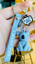 Load image into Gallery viewer, Fashion Punk French Bulldog Keychain PU Leather Dog Keychains for Women Bag Pendant Jewelry Trinket Men's Car Key Ring Key Chain
