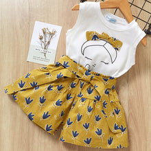Load image into Gallery viewer, Bear Leader Girls Clothing Sets New Summer Sleeveless T-shirt+Print Bow Skirt 2Pcs for Kids Clothing Sets Baby Clothes Outfits
