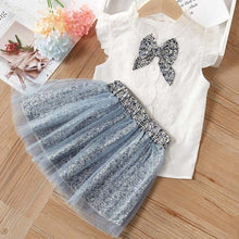 Load image into Gallery viewer, Bear Leader Girls Clothing Sets New Summer Sleeveless T-shirt+Print Bow Skirt 2Pcs for Kids Clothing Sets Baby Clothes Outfits
