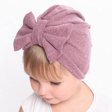 Load image into Gallery viewer, Autumn Winter Baby Girl Hat Big Bow Soft Cotton Wool Knitted Baby  Beanie Hat Kids Newbworn Bonnet Cap Beanies For Girls
