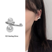 Load image into Gallery viewer, GHIDBK Dainty Five Round Pearls Ear Clip Non Pierced Ear Cuff with Fake Pearl Simple Delicate Ear Climber Fashion Bridal Jewelry
