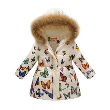 Load image into Gallery viewer, Kids Girls Jacket 2020 Autumn Winter Jacket For Girls Coat Baby Warm Hooded Outerwear Coat Girls Clothing Children Down Parkas
