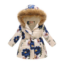 Load image into Gallery viewer, Kids Girls Jacket 2020 Autumn Winter Jacket For Girls Coat Baby Warm Hooded Outerwear Coat Girls Clothing Children Down Parkas
