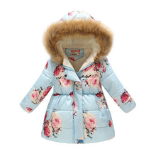 Load image into Gallery viewer, Kids Girls Jacket 2020 Autumn Winter Jacket For Girls Coat Baby Warm Hooded Outerwear Coat Girls Clothing Children Down Parkas
