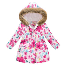 Load image into Gallery viewer, Kids Girls Jacket 2020 Autumn Winter Jacket For Girls Coat Baby Warm Hooded Outerwear Coat Girls Clothing Children Down Parkas
