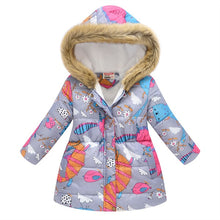 Load image into Gallery viewer, Kids Girls Jacket 2020 Autumn Winter Jacket For Girls Coat Baby Warm Hooded Outerwear Coat Girls Clothing Children Down Parkas
