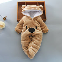 Load image into Gallery viewer, Baby clothing Boy girls Clothes Cotton Newborn toddler rompers cute Infant bear new born winter Hoodie romper   0-18M
