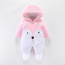 Load image into Gallery viewer, Baby clothing Boy girls Clothes Cotton Newborn toddler rompers cute Infant bear new born winter Hoodie romper   0-18M
