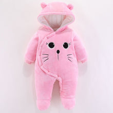 Load image into Gallery viewer, Baby clothing Boy girls Clothes Cotton Newborn toddler rompers cute Infant bear new born winter Hoodie romper   0-18M
